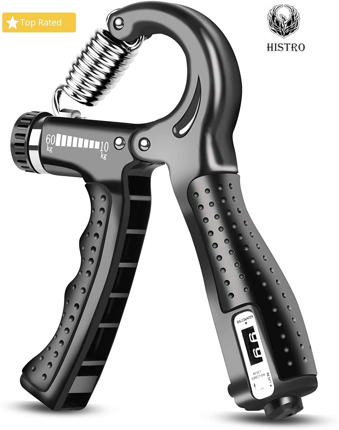 Adjustable Resistance Hand Gripper with Counter