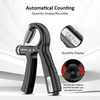 Adjustable Resistance Hand Gripper with Counter