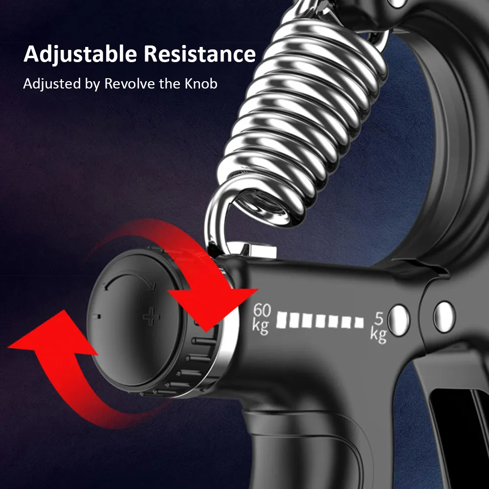 Adjustable Resistance Hand Gripper with Counter